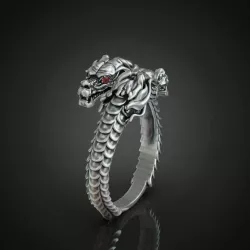 Adjustable dragon ring (dragon animal ring).