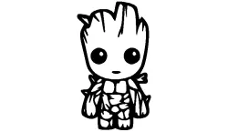 Baby Groot laser cut file svg