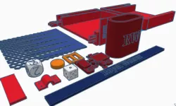 Backgammon V1.0 (Full Set with all pieces - All Printable.  No hardware needed.