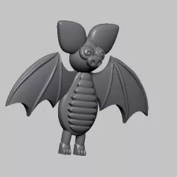 Bat, bald smile