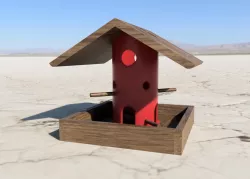 bird feeder Printed and wood ( birdhouse)