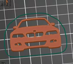 BMW E46 M3 front silhouette key