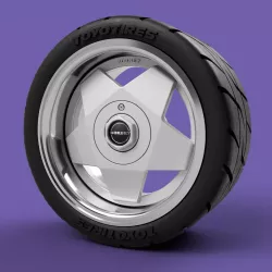 Borbet Classic A Style - Scale Model Wheel set - 17-18" - Rim and Tyre