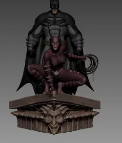 Catwoman and Batman Fanart DC Comics by CG Pyro