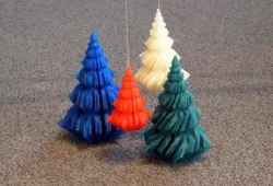 Christmas tree, snowflake profile