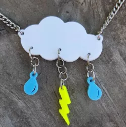 Cloud Rain Necklace Set