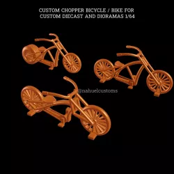 CUSTOM CHOPPER BICYCLE / BIKE FOR CUSTOM DIECAST AND DIORAMAS 1/64