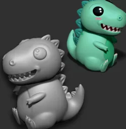 Cute dinosaur figure miniature and pen pencil holder (desk buddy)