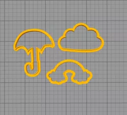 cutter cookie rain of love (cloud, umbrella)