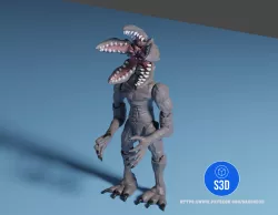Demogorgon Print-in-place wiggle pet (and keyring option)