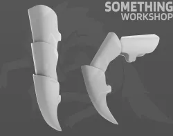 Detailed articulated Finger Claw 3D model for cosplay