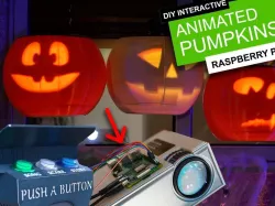 DIY Interactive Projected Pumpkins - Raspberry Pi controlled and 3D printed Halloween project