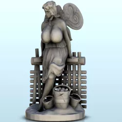 Double winged fairy with barrier and fruit baskets (censored version) (9) - miniatures erotica woman figure
