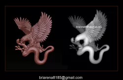 Eagle and snake pendant jewelry