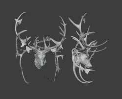 Eikthyr Deer Boss Trophy Head with Hook Inspired by Valheim