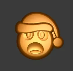 Emoji Santa Stl File