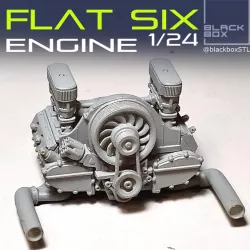 Flat SIX ENGINE 1-24th for modelkits and diecast