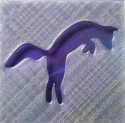 Fox Jumping -Tile Stencil  - Fits 97mm Tile