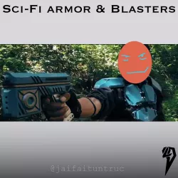 FULL science fiction armor + 2 Blasters