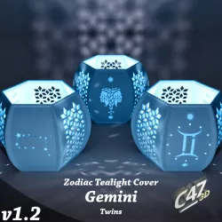 Gemini (Twins) Zodiac Tealight Cover