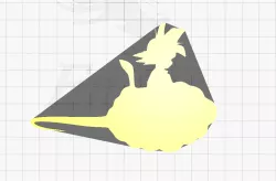Goku silhouette, flying cloud