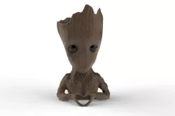 Groot flower pot, printed in place, Marvel hero