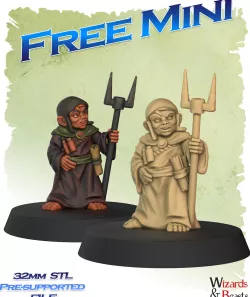 Halfling Wizard from Wizards & Beasts Project for Dungeons & Dragons RPG Miniatures