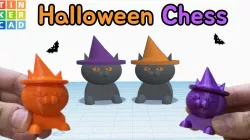 Halloween Chess Cat Knight