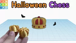 Halloween Chess Skeleton Crown of Queen
