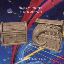 Heroquest Mimic miniature for Tabletop games (Easy print, no support)