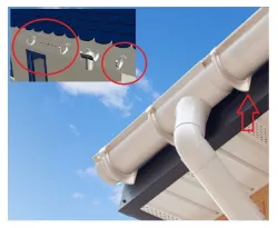 Hook to fix PVC gutter white - rain - FREE