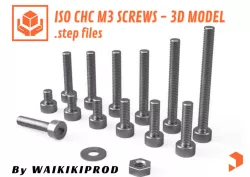 ISO CHC M3 Screws - 3D MODELS - .step files