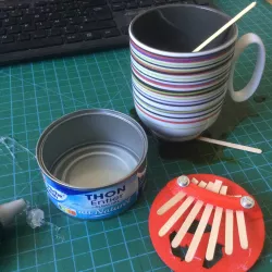 Kalimba = 7x spinner + empty can #UPCYCLINGFIVERR