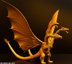 KING GHIDORAH 1991 - Godzilla 3D PRINTING MODEL STL