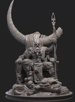 Kratos On Throne STLs for 3d print
