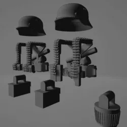 L e g o WW2 German MG Team Equipment Set