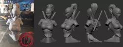 Lady Deadpool bust