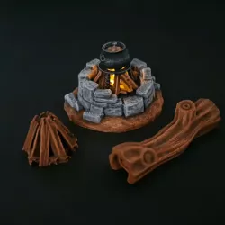 LED campfire - TABLETOP TERRAIN DND RPG SCATTER