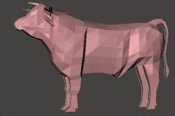 low poly bull