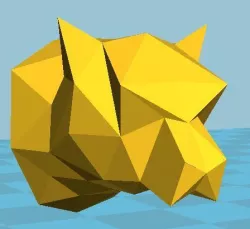low poly dog