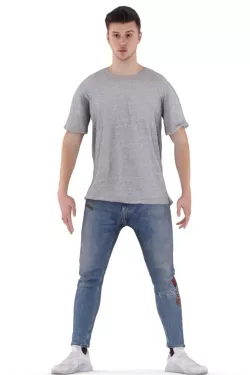 MANUEL ANIMATED 001 DANCING - DANCING CASUAL 3D PEOPLE MODEl
