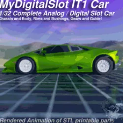 MyDigitalSlot IT1 Car, 1/32 Complete Analog / Digital Slot Car