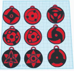 naruto sharingan keychain