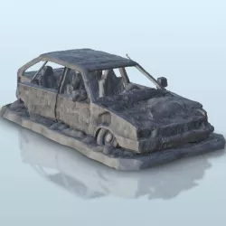 Old car destroyed - Flames of war Bolt Action Warhammer 40 000 Science fiction SF 40k Star Wars Legion Warhordes Grimdark Confrontation