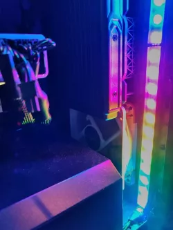 PC Case RGB led strip support with diffuser