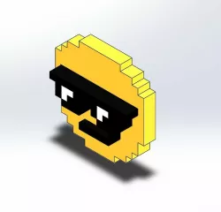 Pixel Art Emoji Cool Guy