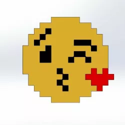 Pixel Art Emoji Sending Love