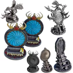 Portal/gate multiple miniature set with bonus fairy dragon portal guard/familiar