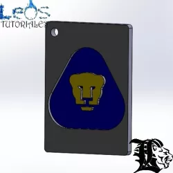 Pumas FC of Mexico keychain, Leos3D