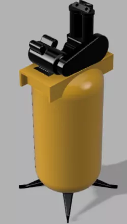 RC scale large shop air compressor.